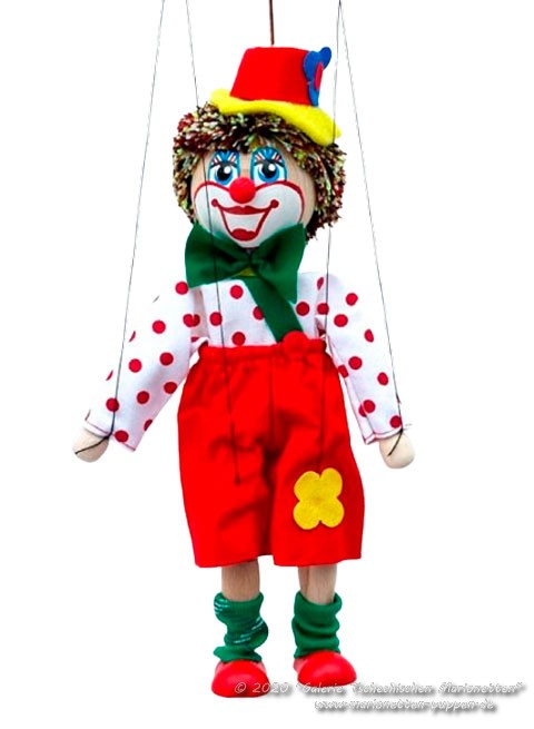 Clown marionnette en bois